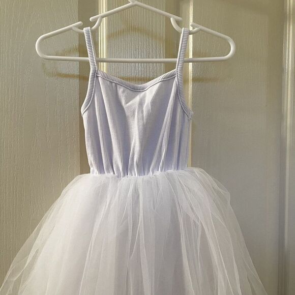 Dudu Cream White Tulle Tank Dress Ballerina Girls Size 18-24 Months NWT - Picture 8 of 9